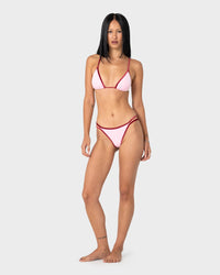Sugary Velvet Sliding Tri Bikini Top