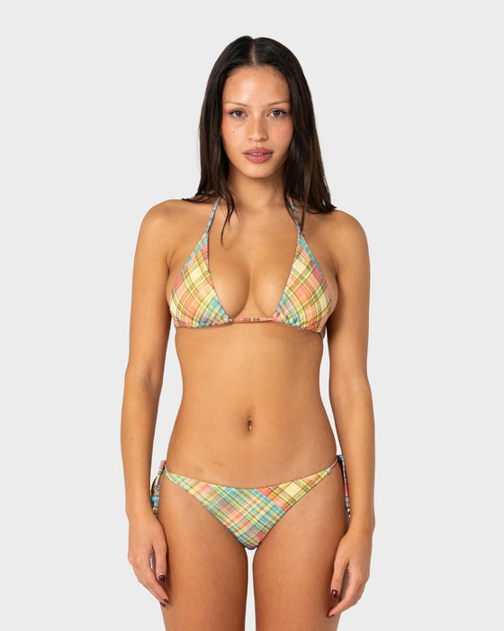 woman-wearing-check-moi-multiway-bikini-top-in-multi-check