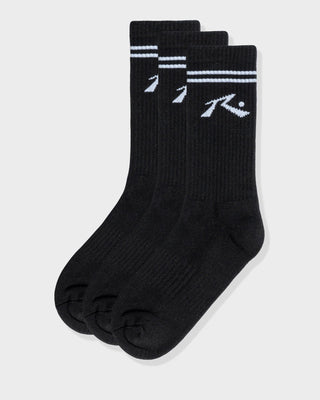 Mens Comp Mid Calf 3-sock Pack in Black