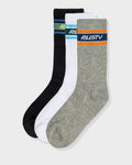 Pit Crew Mid Calf 3-sock Pack
