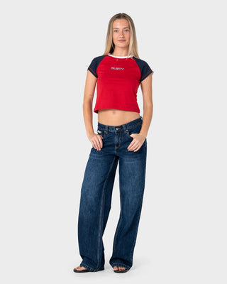 woman-wearing-bradley-mini-cap-sleeve-tee-in-red