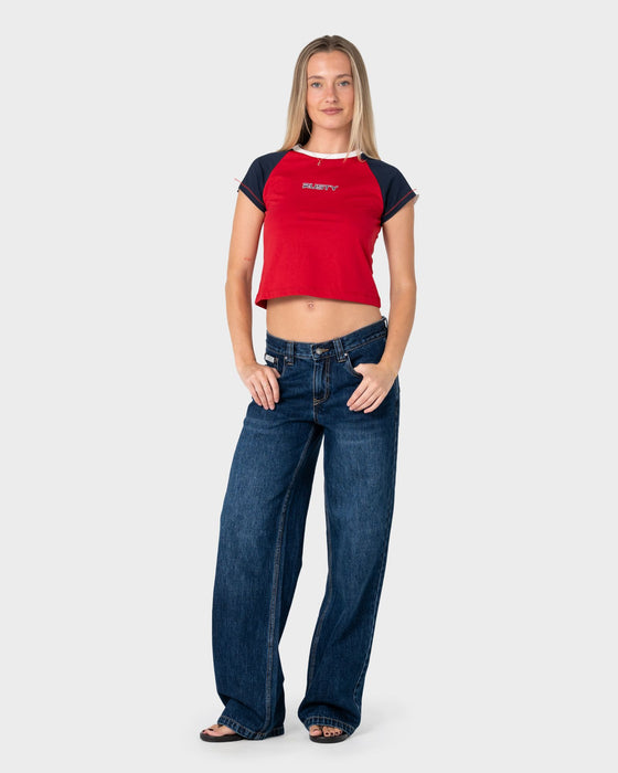woman-wearing-bradley-mini-cap-sleeve-tee-in-red