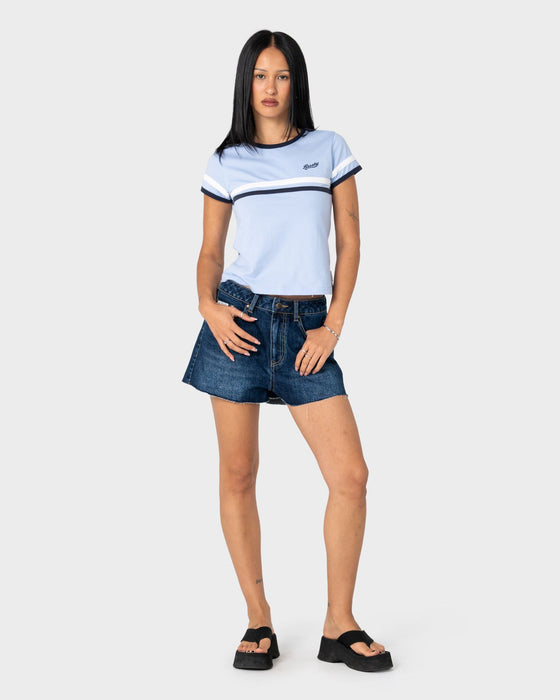 woman-wearing-billie-stripe-baby-tee-in-navy-blue