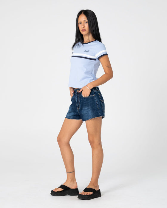 woman-wearing-billie-stripe-baby-tee-in-navy-blue