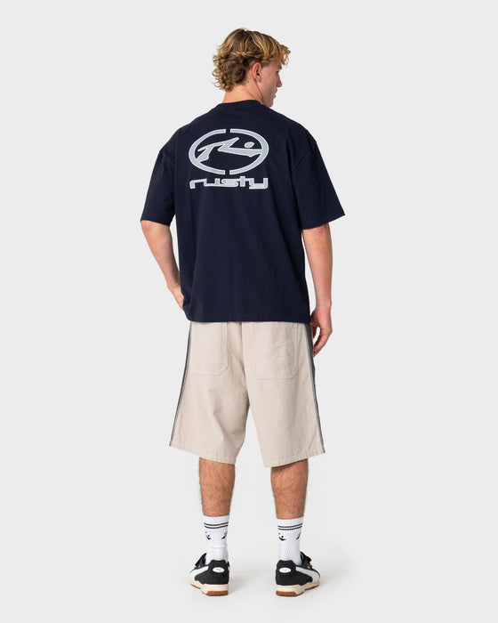 man-wearing-turbo-short-sleeve-tee-in-navy-blue