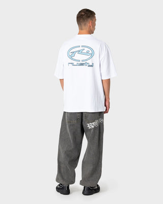 Man wearing Turbo Short Sleeve Tee in White 2