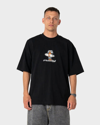 Man wearing Dr. Dot Short Sleeve Tee in Black