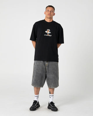 Man wearing Dr. Dot Short Sleeve Tee in Black