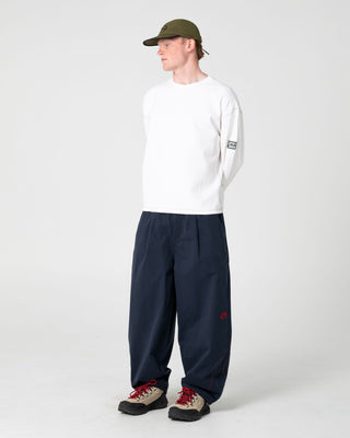 Man wearing Slack Jack Long Sleeve Heavy Tee in White