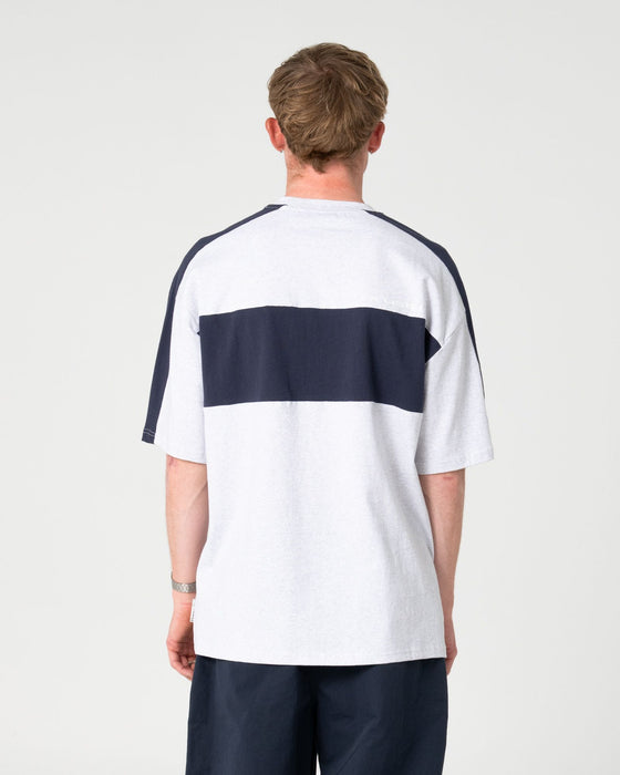 man-wearing-kill-switch-short-sleeve-tee-in-ecru-marle