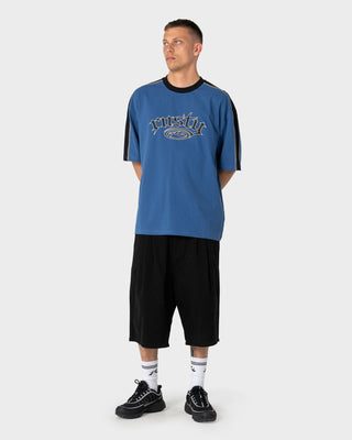 Man wearing Scream Short Sleeve Tee in Atlantic Blue