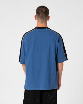 Man wearing Scream Short Sleeve Tee in Atlantic Blue