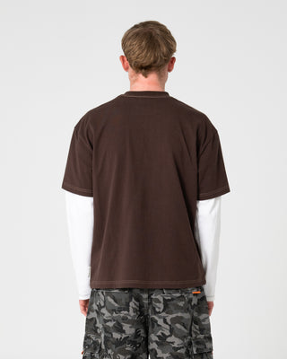 Man wearing Morning Glory Short Sleeve Tee in Java