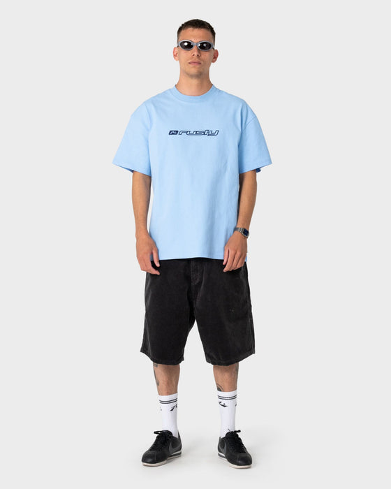 man-wearing-fragment-short-sleeve-tee-in-sky-blue