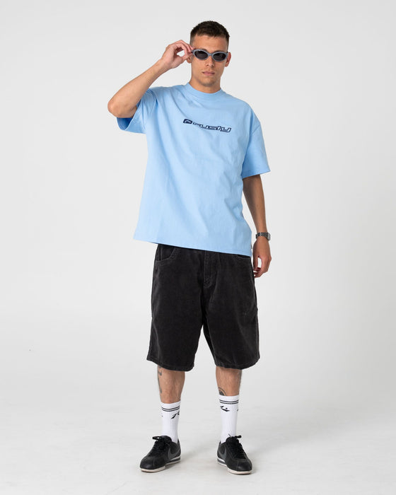 man-wearing-fragment-short-sleeve-tee-in-sky-blue