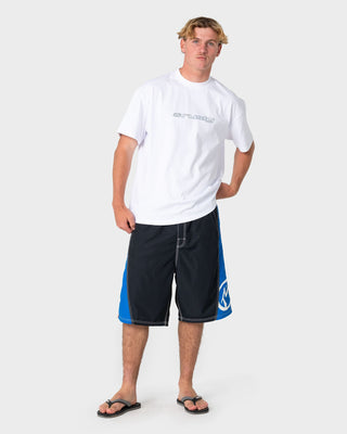 Man wearing Fragment Short Sleeve Tee in White