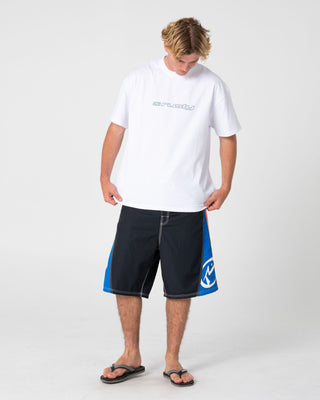 Man wearing Fragment Short Sleeve Tee in White