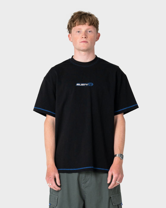 man-wearing-bus-down-short-sleeve-tee-in-black