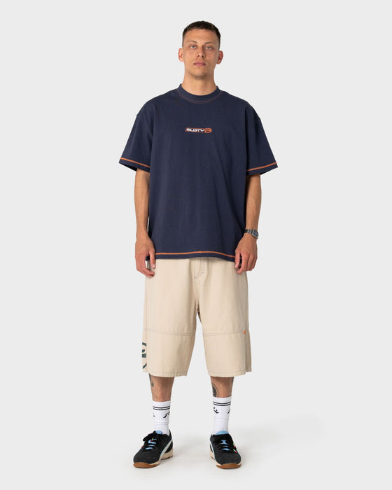 man-wearing-bus-down-short-sleeve-tee-in-dark-blue