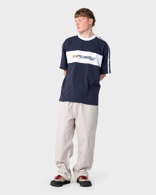 Man wearing Super Shaolin 3.0 Short Sleeve Tee in Dark Blue