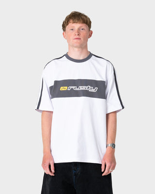 Man wearing Super Shaolin 3.0 Short Sleeve Tee in White