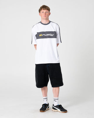 Man wearing Super Shaolin 3.0 Short Sleeve Tee in White