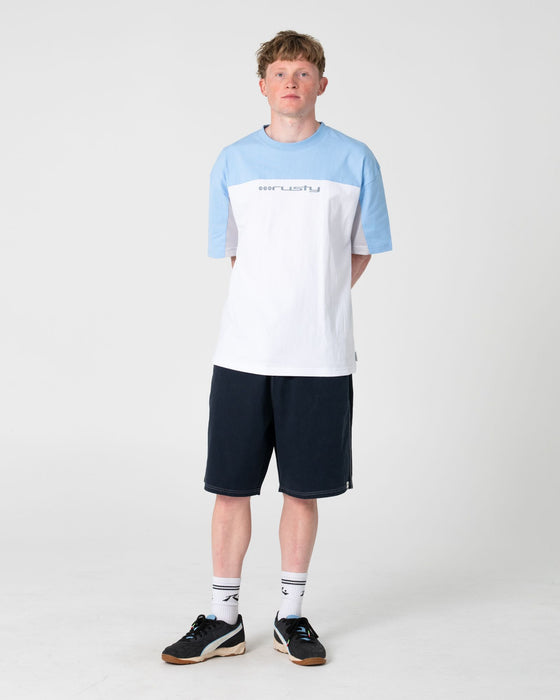 man-wearing-genetika-short-sleeve-tee-in-white