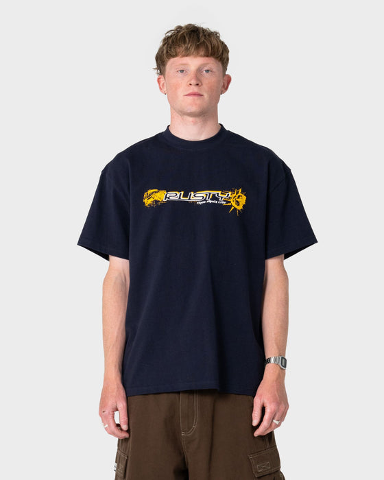 man-wearing-four-by-four-short-sleeve-tee-in-navy-blue