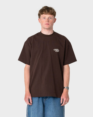 Man wearing Sack Race Short Sleeve Tee in Java