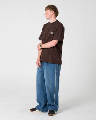 Man wearing Sack Race Short Sleeve Tee in Java