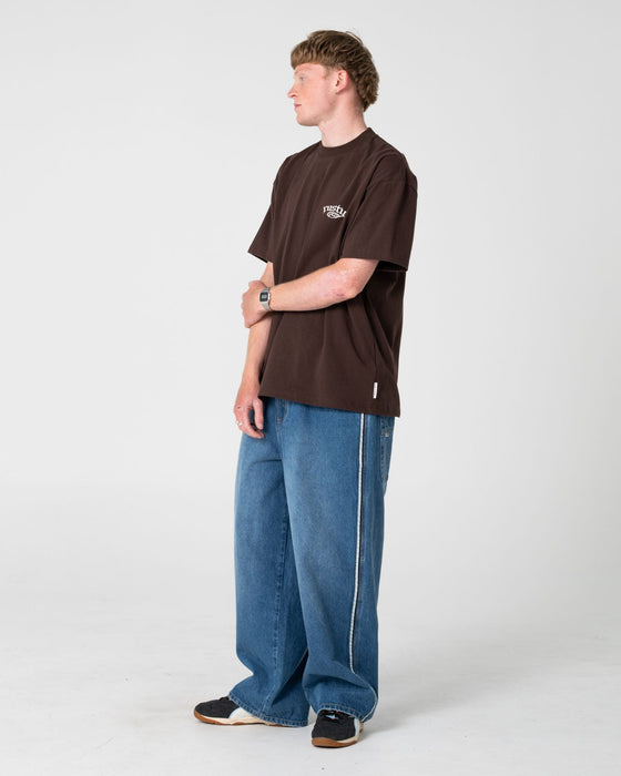 man-wearing-sack-race-short-sleeve-tee-in-java