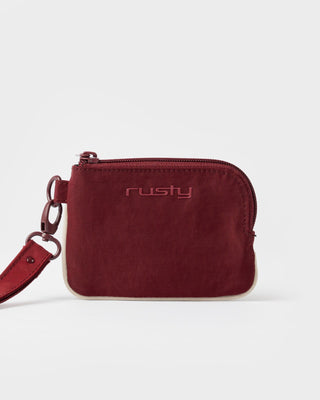 Womens Free Run Nylon Coin Purse in Burgundy