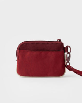 Womens Free Run Nylon Coin Purse in Burgundy