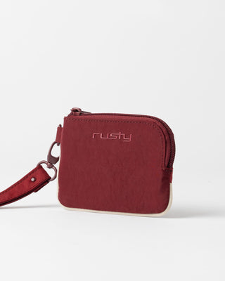Womens Free Run Nylon Coin Purse in Burgundy