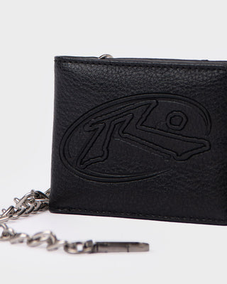 Mens Warp Speed Chain Wallet in Black