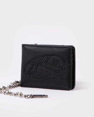 Mens Warp Speed Chain Wallet in Black
