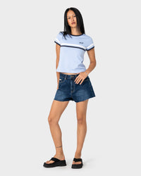 Penny Kick Flare Denim Short