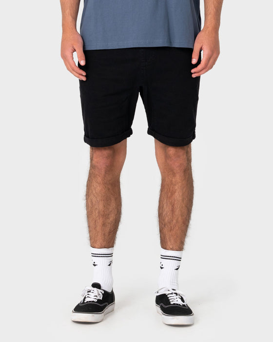 man-wearing-hooked-on-18-elastic-short-in-black