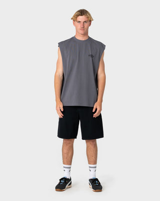Man wearing Rumble Elastic Short in Black