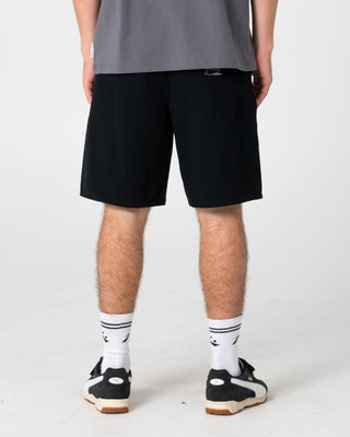 Man wearing Rumble Elastic Short in Black
