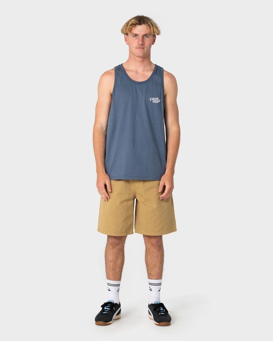 man-wearing-rumble-elastic-short-in-khaki