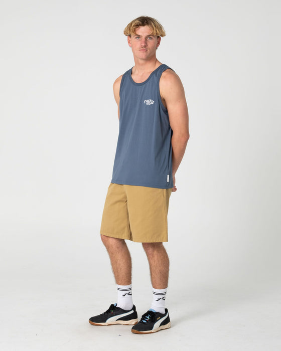 man-wearing-rumble-elastic-short-in-khaki