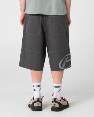 Man wearing Slapon Panel Short in Steel