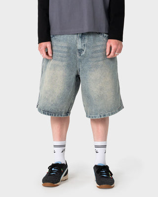 Man wearing Flip Daddy Loaded Jort in Dirty Dawg