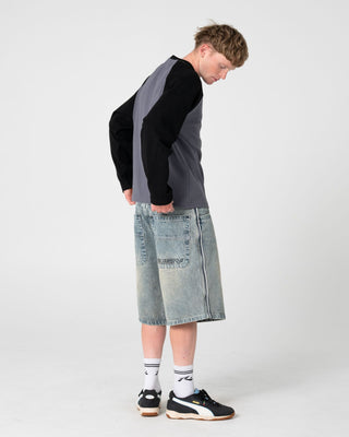 Man wearing Flip Daddy Loaded Jort in Dirty Dawg