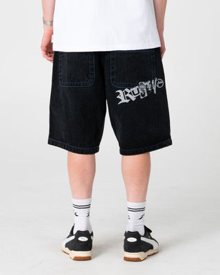 Man wearing Redemption 2.0 Jort in Black Out
