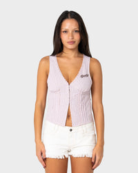 Peggy Sue Button Down Sleeveless Blouse