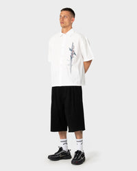 Morning Glory Graphic Cropped Shirt
