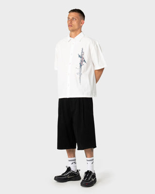 Morning Glory Graphic Cropped Shirt