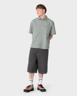 Man wearing South Central Short Sleeve Shirt in Green
